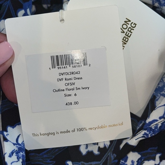 DIANE VON FURSTENBERG Romi tiered floral-print crepe mini dress NWT | size 6 - Picture 7 of 11